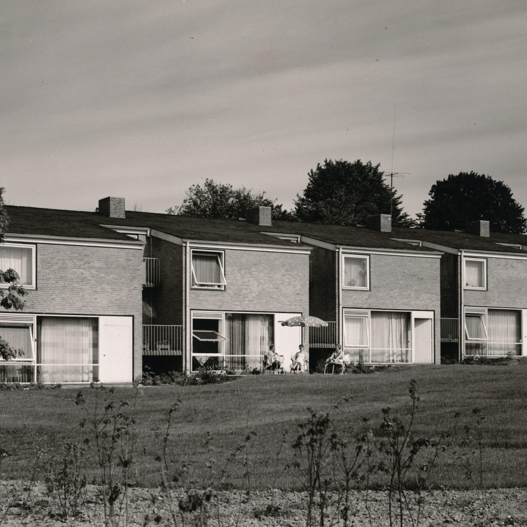 Harald Deilmann: Personalwohnhäuser, Kurklinik, Bad Salzuflen, 1956 - Foto: Baukunstarchiv NRW / Nachlass Harald Deilmann