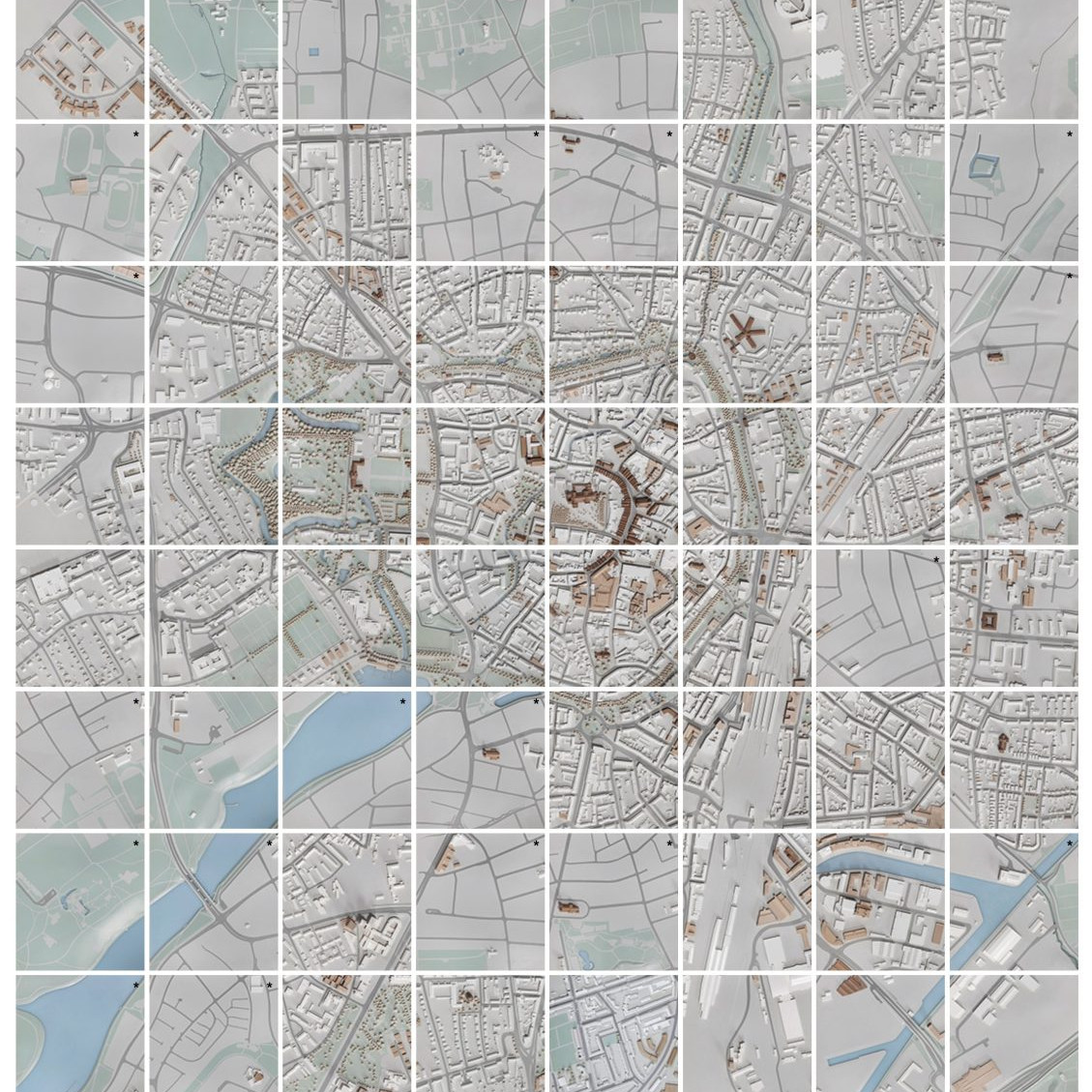 Münster Modell: Innenstadt im Maßstab 1:500 - Kernbereich 8 x 8 Meter (64 Platten) - Modellfotos: Roland Borgmann