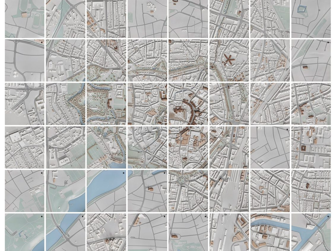 Münster Modell: Innenstadt im Maßstab 1:500 - Kernbereich 8 x 8 Meter (64 Platten) - Modellfotos: Roland Borgmann