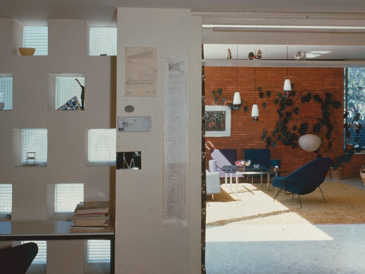 Wohnhaus Deilmann, Münster: Blick vom Schreibtisch, 1956