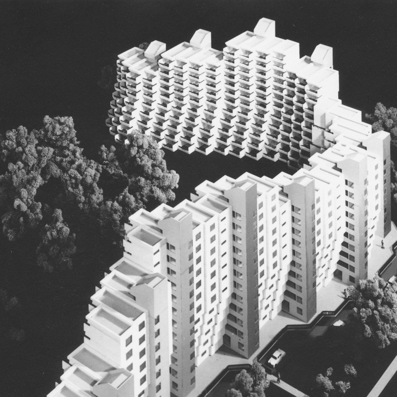 Harald Deilmann: Wohnpark, Studienmodell, 1973 - Foto: Baukunstarchiv NRW, Nachlass Harald Deilmann