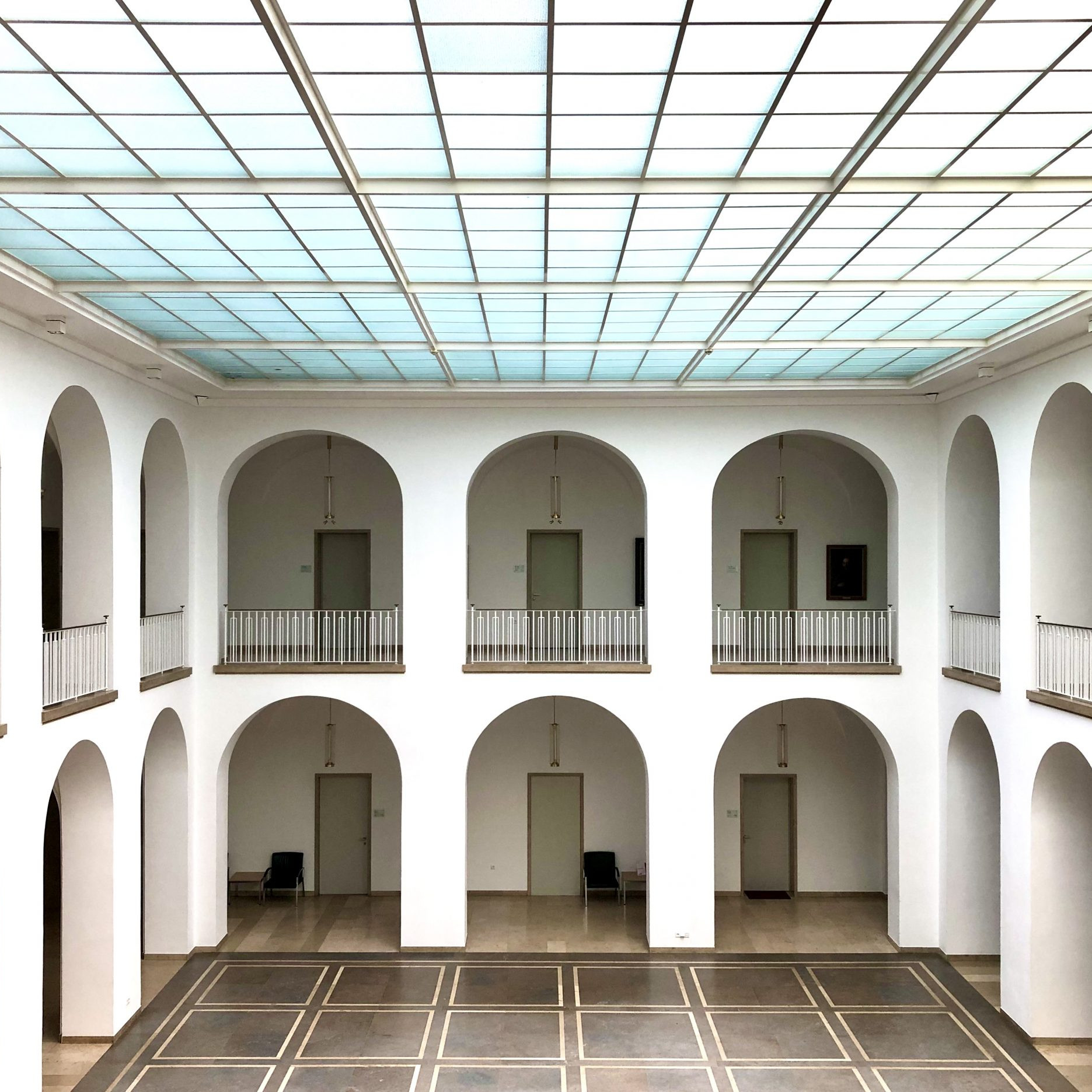 Landeshaus Münster, Lichthof (Architekt: Werner March - 1954) - Foto: Stefan Rethfeld