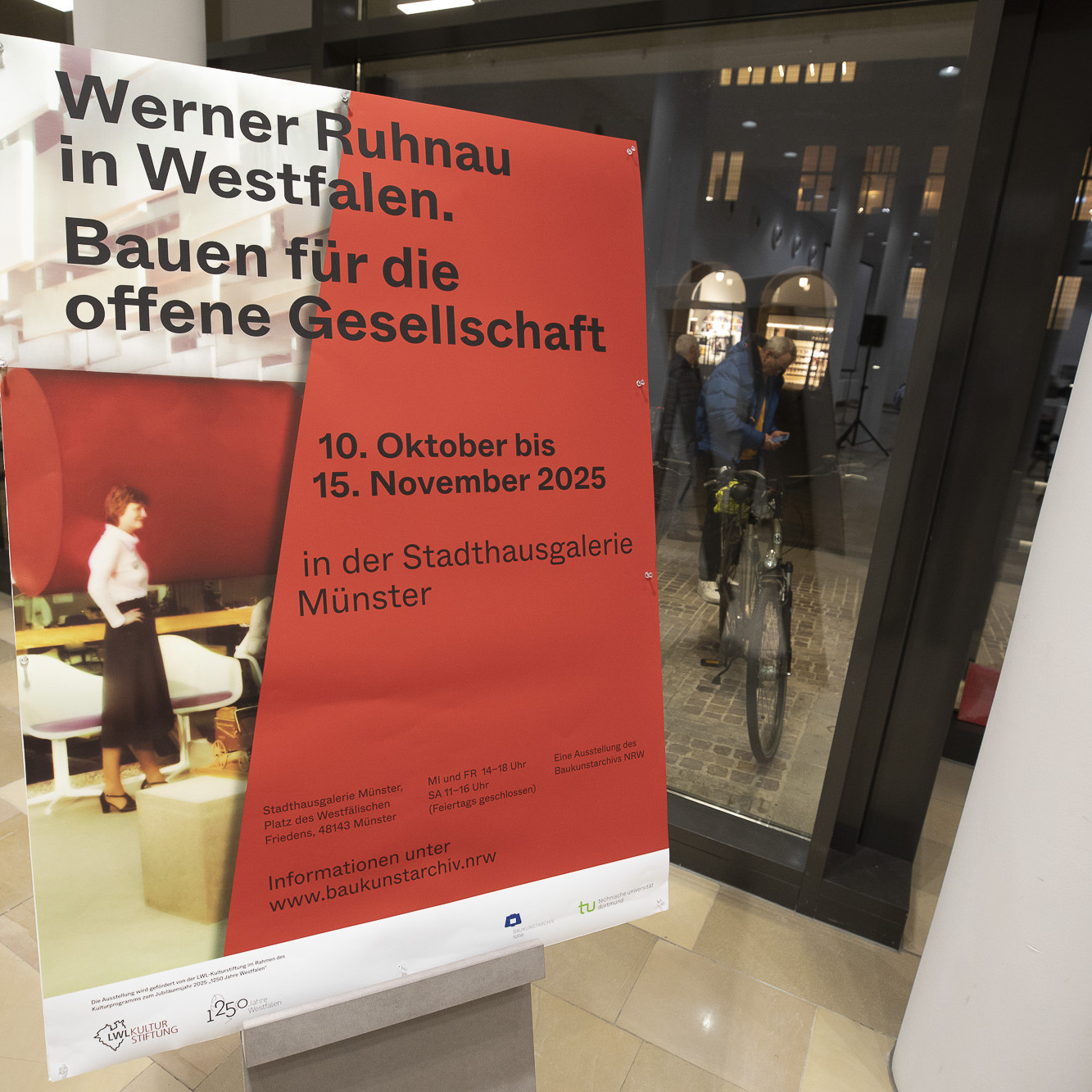 Ausstellung: Werner Ruhnau in Westfalen. Bauen für die offenen Gesellschaft - Baukunstarchiv NRW in Stadthausgalerie Mümster - Foto: Markus Bomholt