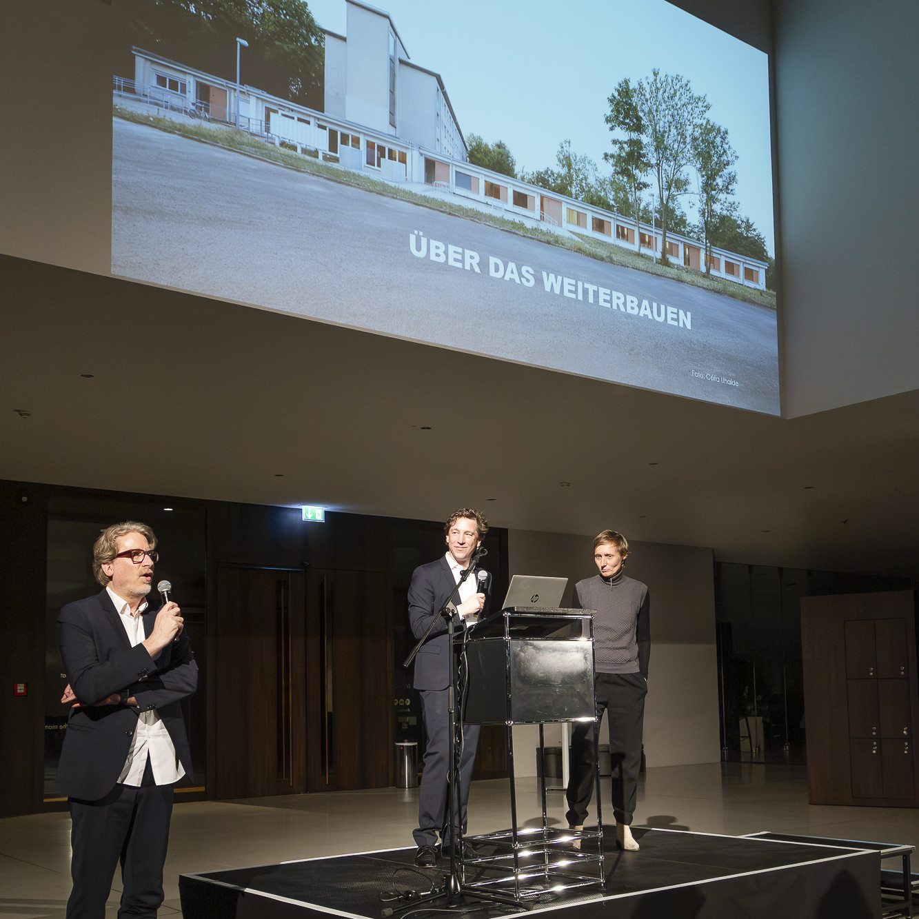 Architektur in Kontext: Aline Hielscher, Leipzig - im Gespräch mit Martin Behet (BDA Münster-Münsterland) und Stefan Rethfeld (LWL-DLBW) - Foto: Markus Bomholt