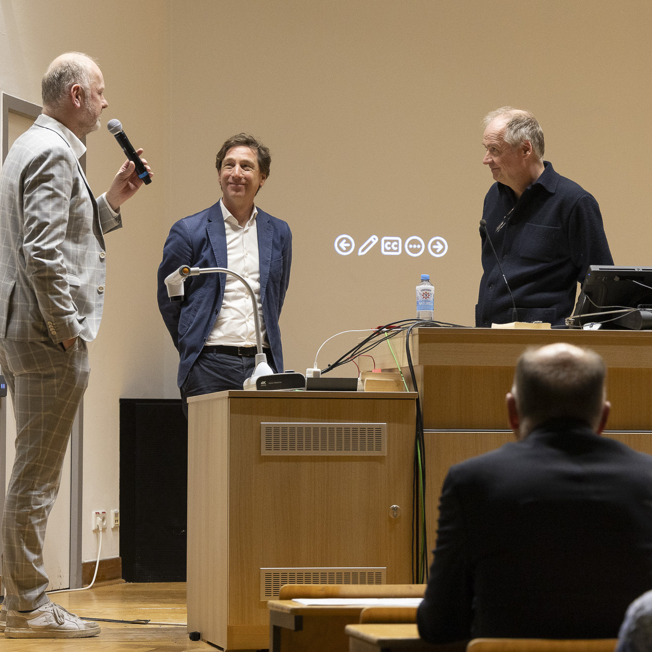 Architektur im Kontext: Prof. Felix Waechter, Darmstadt - 2.3.26 - im Gespräch mit Meinhard Neuhaus (BDA Münster-Münsterland) und Stefan Rethfeld (LWL-Denkmalpflege, Landschafts- und Baukultur in Westfalen) - Foto: BDA / Markus Bomholt