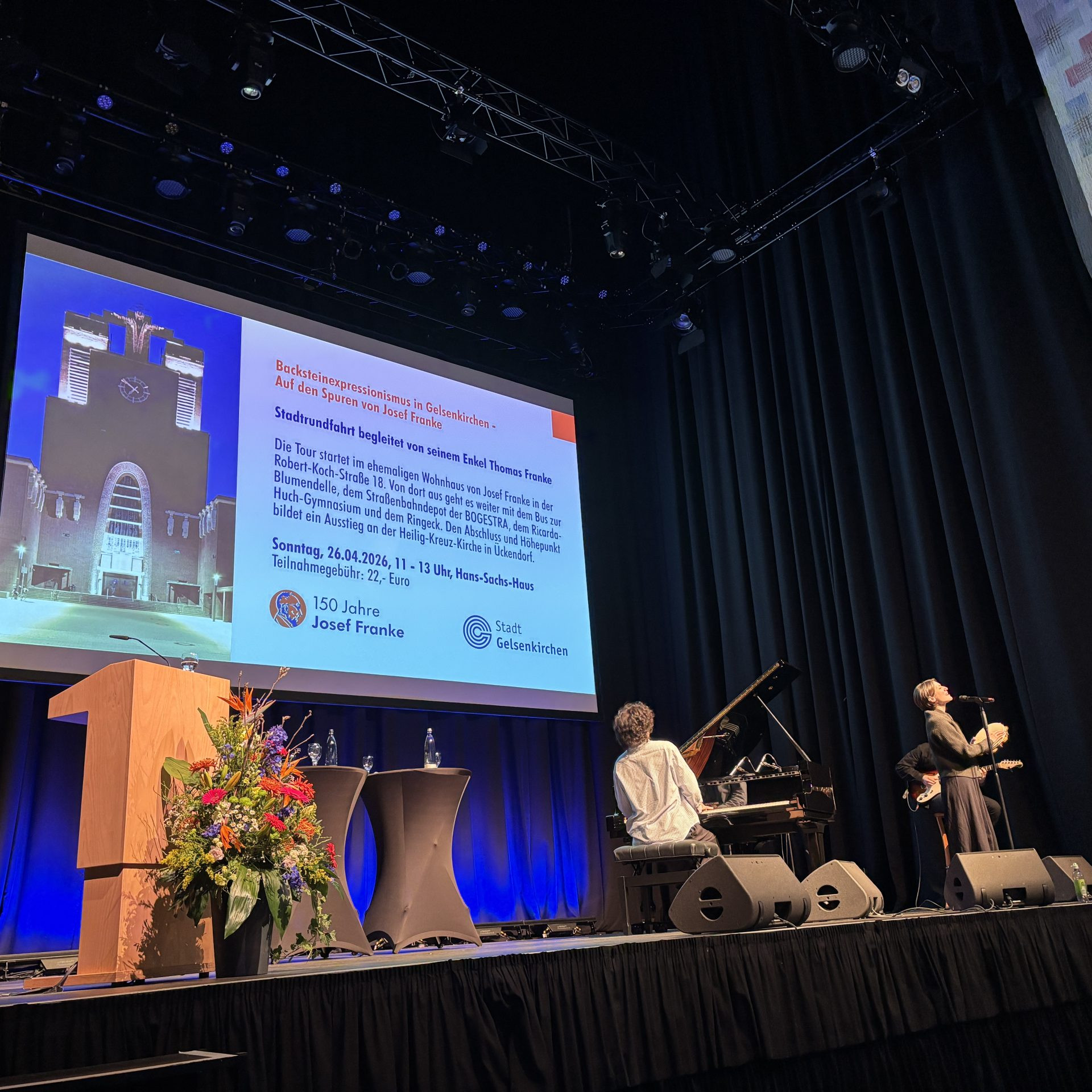 Josef Franke: 150. Geburtstag - Festakt in Gelsenkirchen - Musik von Noah Reis Ramma und Band - Foto: Stefan Rethfeld